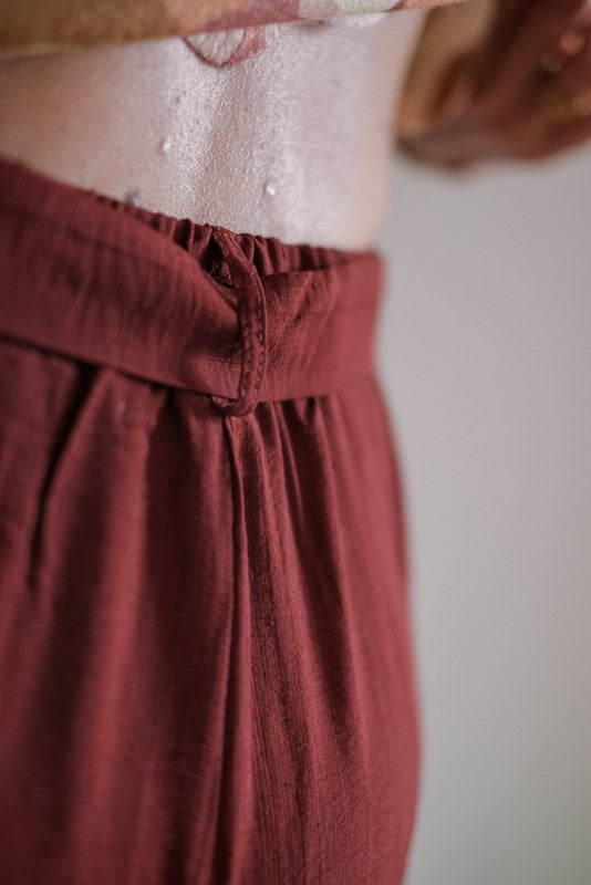 PANTALONI AGNES BOURGUNDY