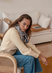 GRAND FOULARD INDIEN - KIALA CÉLESTE