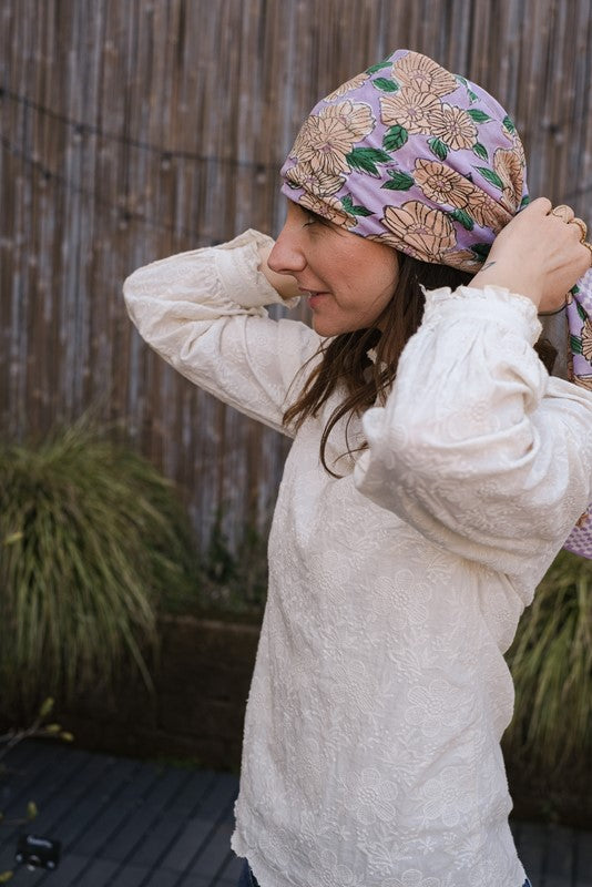 BIG FOULARD LATIKA BLOOM LAVANDE