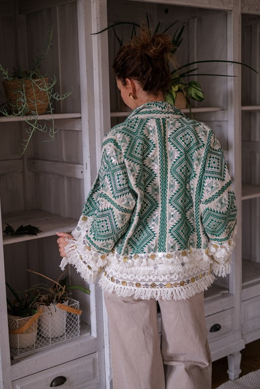 KIMONO MEDAGLIE VERDE