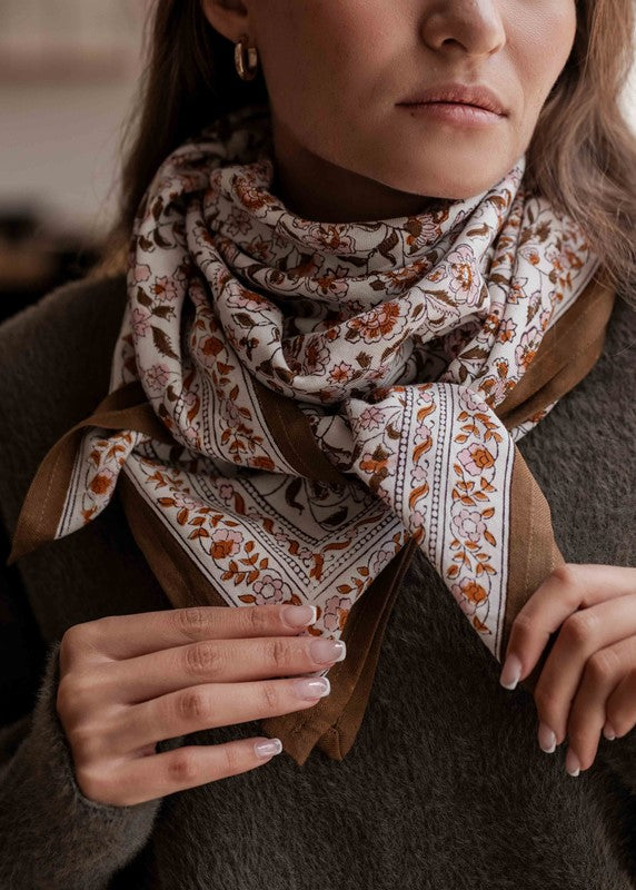 GRAND FOULARD INDIEN - EDEL AMBRE