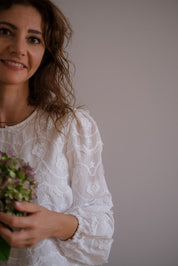 BLUSA PETALI E FRANGE