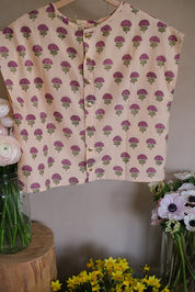 BLOUSE PASHAM FLORETS MACADAMIA