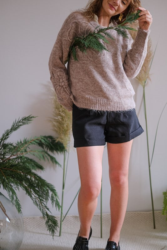 SHORTS SPIGA NERO