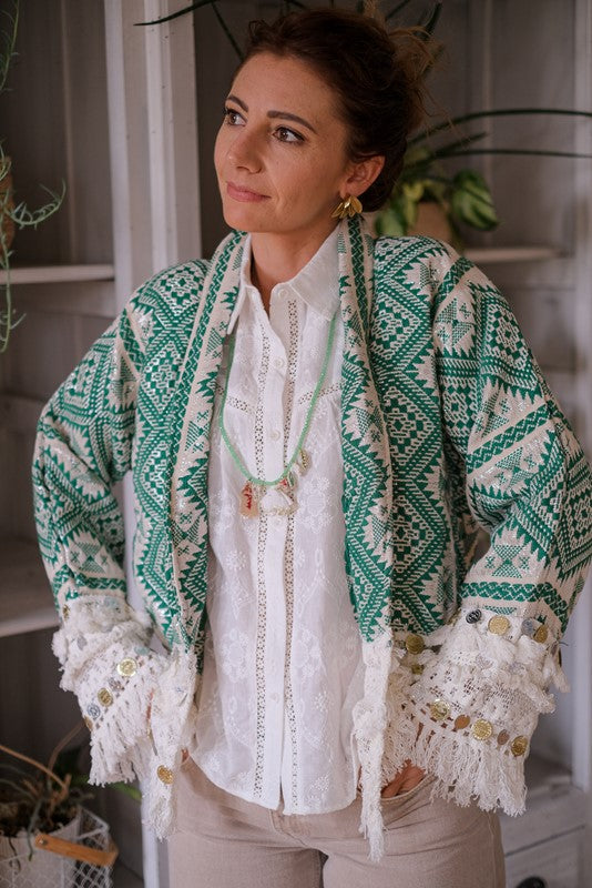 KIMONO MEDAGLIE VERDE