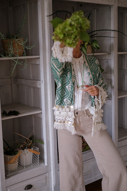 KIMONO MEDAGLIE VERDE
