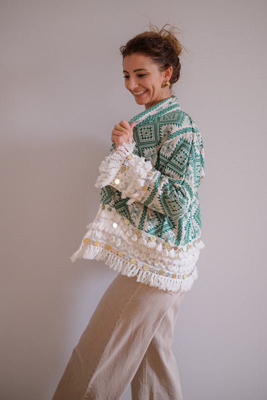 KIMONO MEDAGLIE VERDE