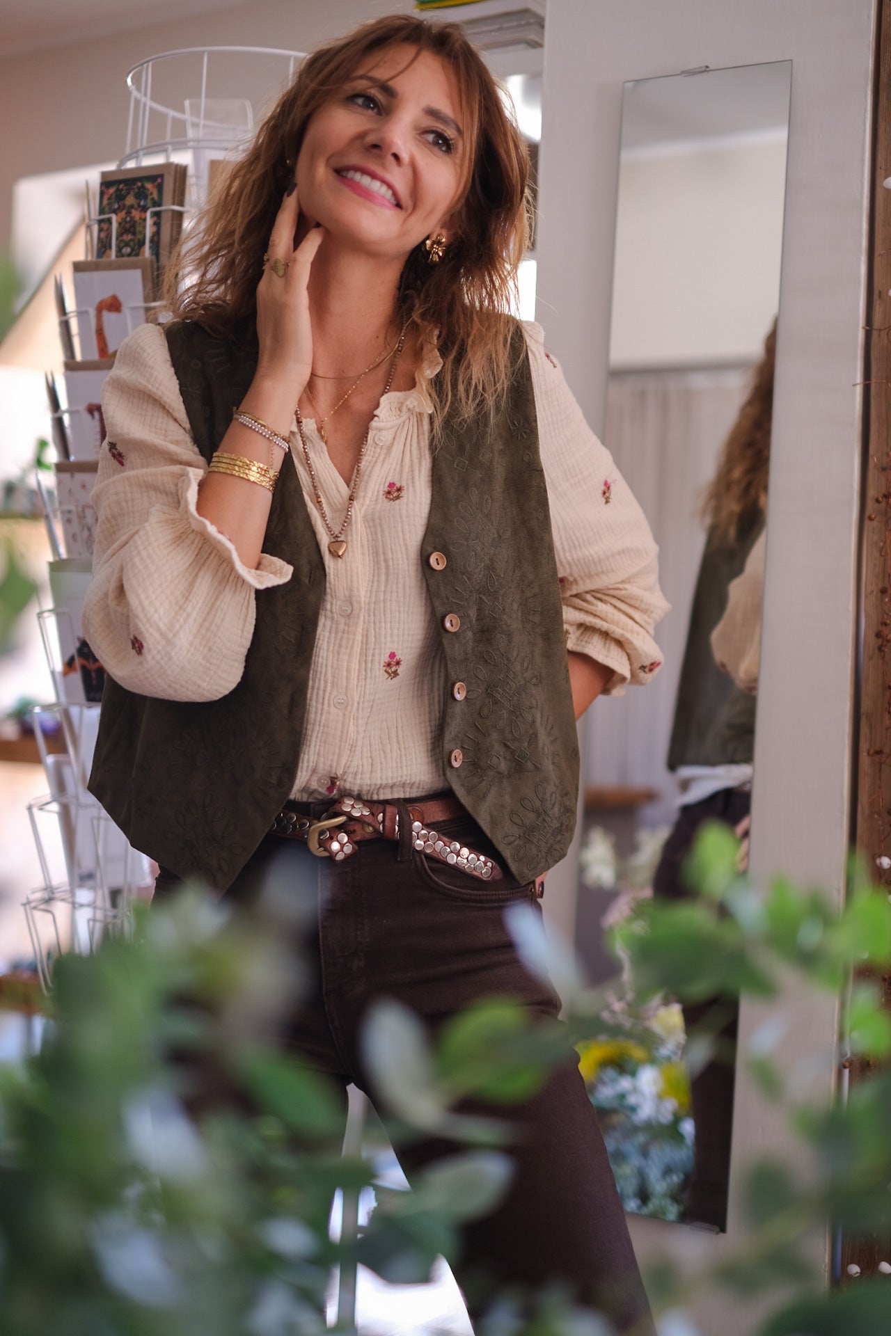 GILET CAMOSCIO MUSCHIO