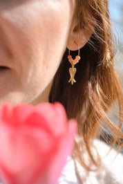 ORECCHINI TULIPANO AD ANELLA