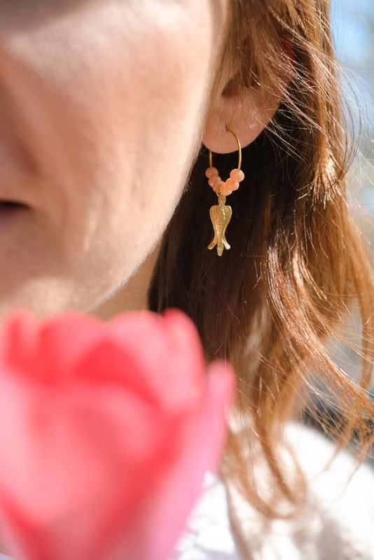 ORECCHINI TULIPANO AD ANELLA