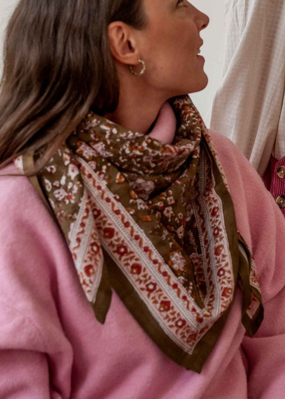 GRAND FOULARD INDIEN - KIALA BISCUIT