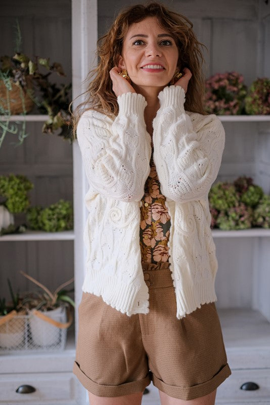 CARDIGAN LUNARIA ECRU