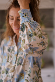 CAMICIA IRIS AZZURRA