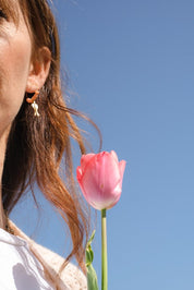 ORECCHINI TULIPANO AD ANELLA