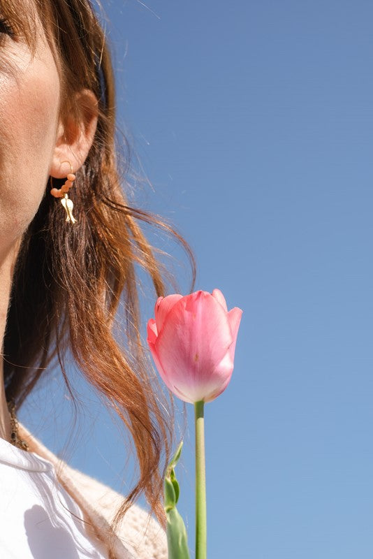 ORECCHINI TULIPANO AD ANELLA