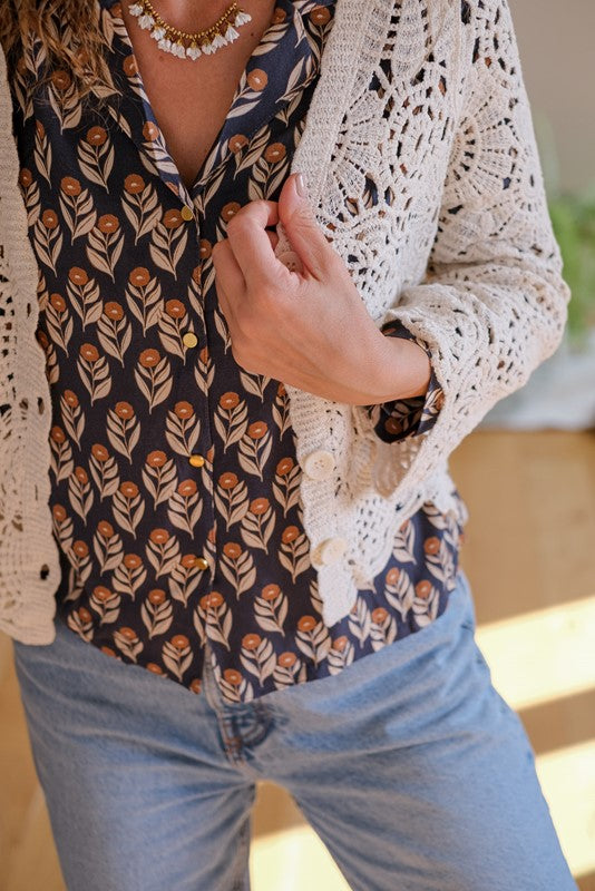 BLOUSE BALAJI - SIROCCO INDIGO