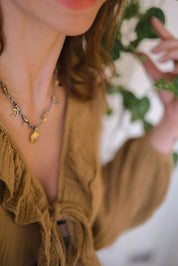 COLLANA CORDA AZZURRO