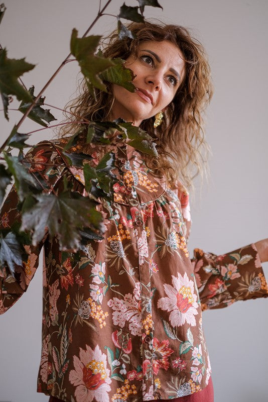 CAMICIA IRIS MARRONE