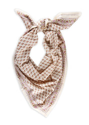 GRAND FOULARD INDIEN  AARTI VANILLE