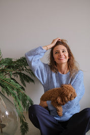 PANTALONI AGNES BLU