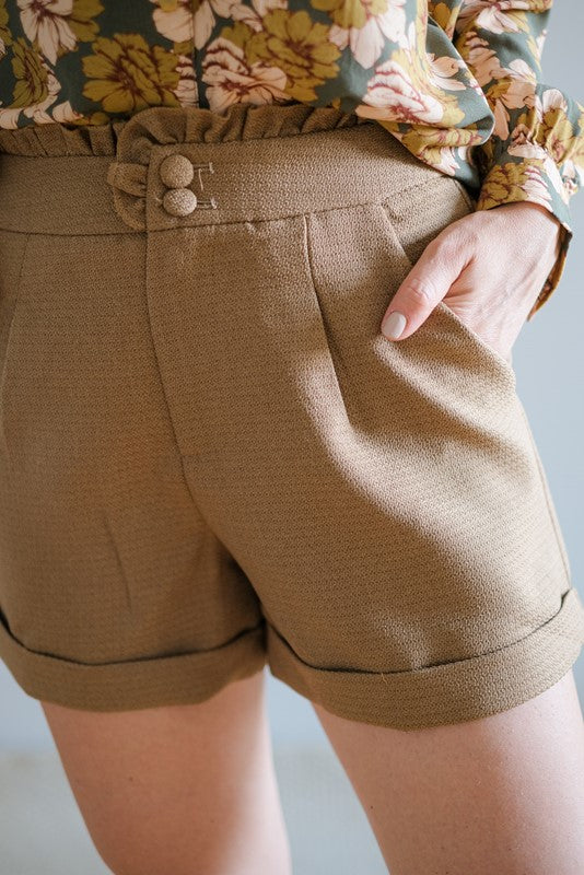 SHORTS SPIGA CANNELLA