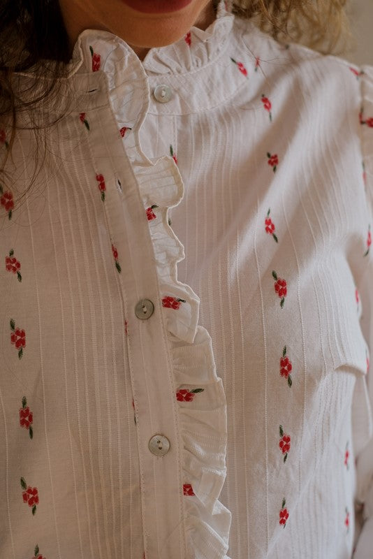 CAMICIA FIORI ROSSI