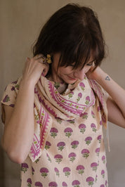 BLOUSE PASHAM FLORETS MACADAMIA