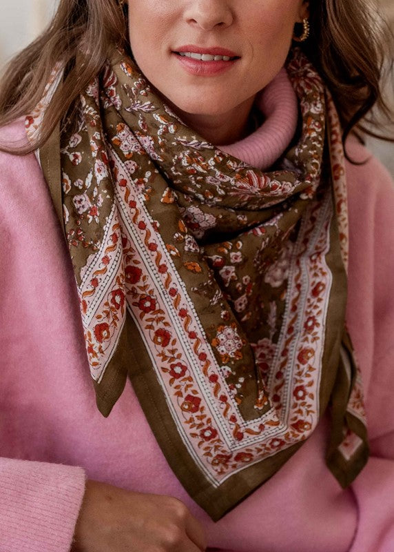 GRAND FOULARD INDIEN - KIALA BISCUIT