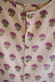 BLOUSE PASHAM FLORETS MACADAMIA