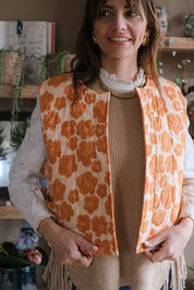 GILET SAKARI FLORA BOLD ORANGE