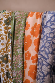 BIG FOULARD LATIKA FLORA BOLD ORANGE