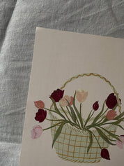 Stampa A5 - Cesto di tulipani