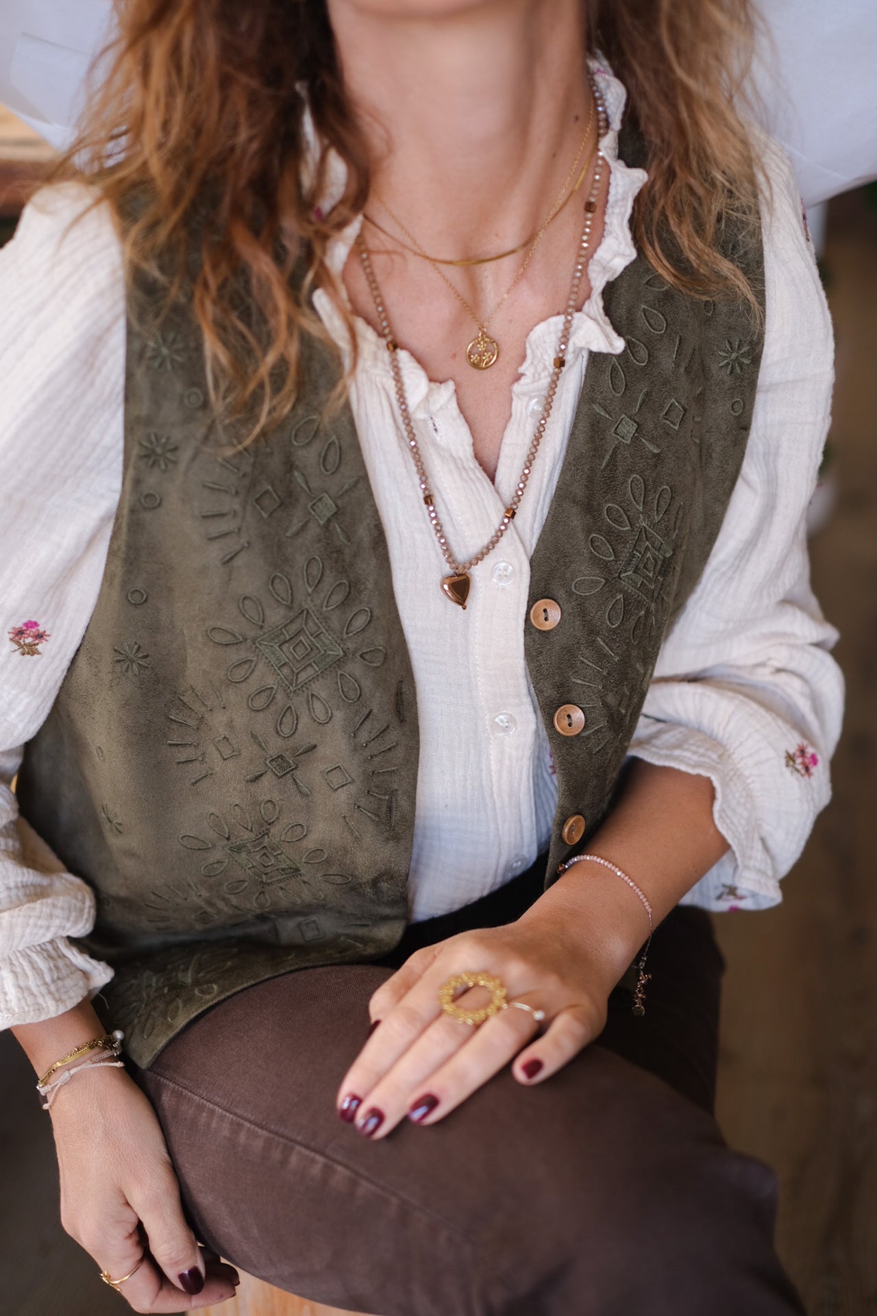 GILET CAMOSCIO MUSCHIO