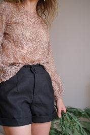SHORTS SPIGA NERO