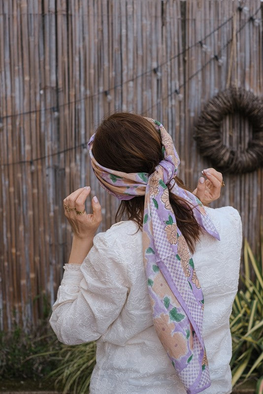 BIG FOULARD LATIKA BLOOM LAVANDE