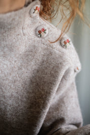 MAGLIA ECRU DOLCE ROSELLINA