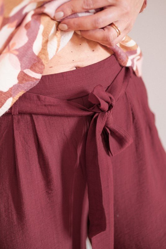 PANTALONI AGNES BOURGUNDY
