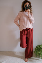 PANTALONI AGNES BOURGUNDY
