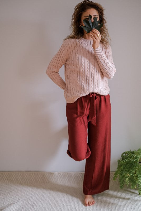 PANTALONI AGNES BOURGUNDY