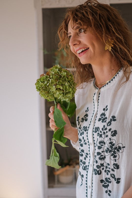 CAMICIA BOHO VERDE