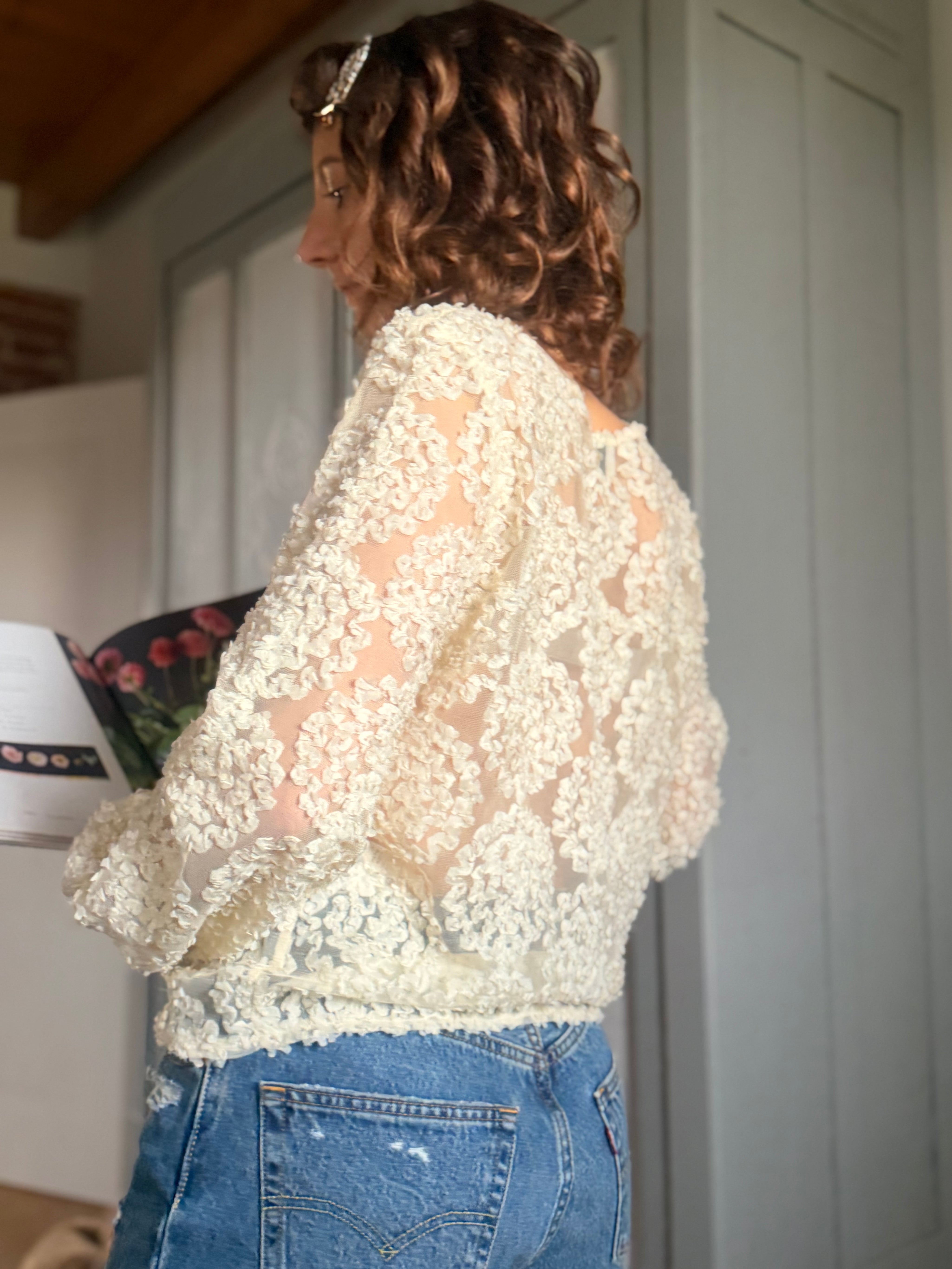 BLUSA SOFFIONI LATTE