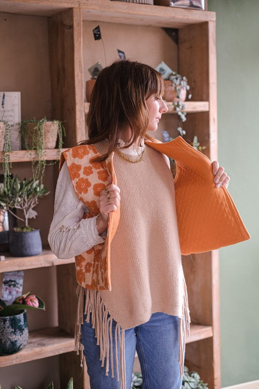 GILET SAKARI FLORA BOLD ORANGE