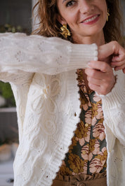 CARDIGAN LUNARIA ECRU