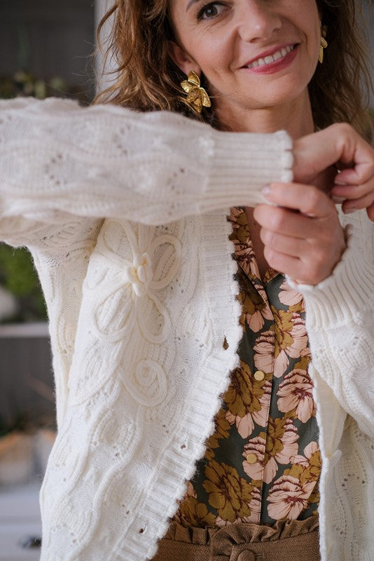 CARDIGAN LUNARIA ECRU