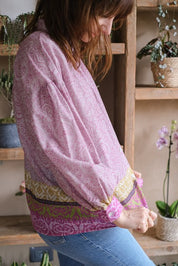 CAMICIA FIORI ORIENTE FUCSIA