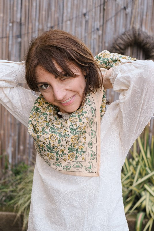 BIG FOULARD LATIKA SOLEIL CITRON