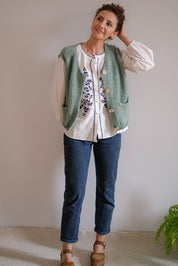 CAMICIA BOHO BLU