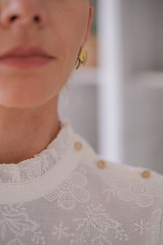 CAMICIA RICAMO FIORDILATTE