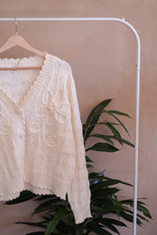 CARDIGAN LUNARIA ECRU