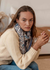 GRAND FOULARD INDIEN - KIALA CÉLESTE